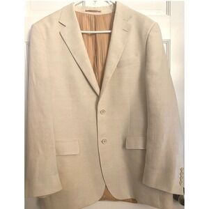 Mantoni Milan Italy Mens 42R Blazer Sport Coat Cream 2-Button Double Vent